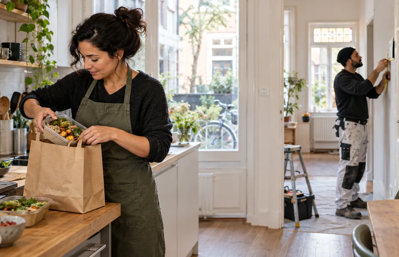 Koken en dagelijkse activiteiten in een Nederlandse woning